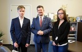 Burmistrz pogratulował zdobywcy stypendium marszałka 