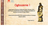 Zmiany terminów konkursu Malborski Mistrz Biznesu