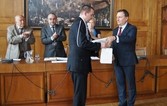 Burmistrz podziękował bohaterskiemu strażakowi 