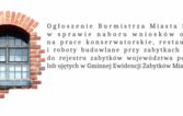 Ogłoszenie Burmistrza Miasta Malborka