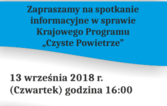 Spotkanie informacyjne w sprawie Krajowego Programu "Czyste Powietrze" 